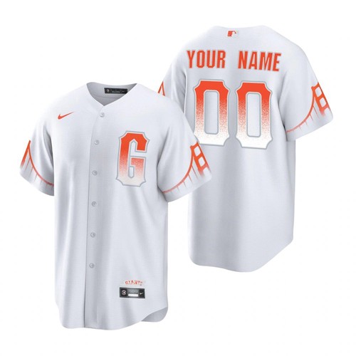 Men's San Francisco Giants ACTIVE PLAYER Custom White City Connect Cool Base Stitched Jersey